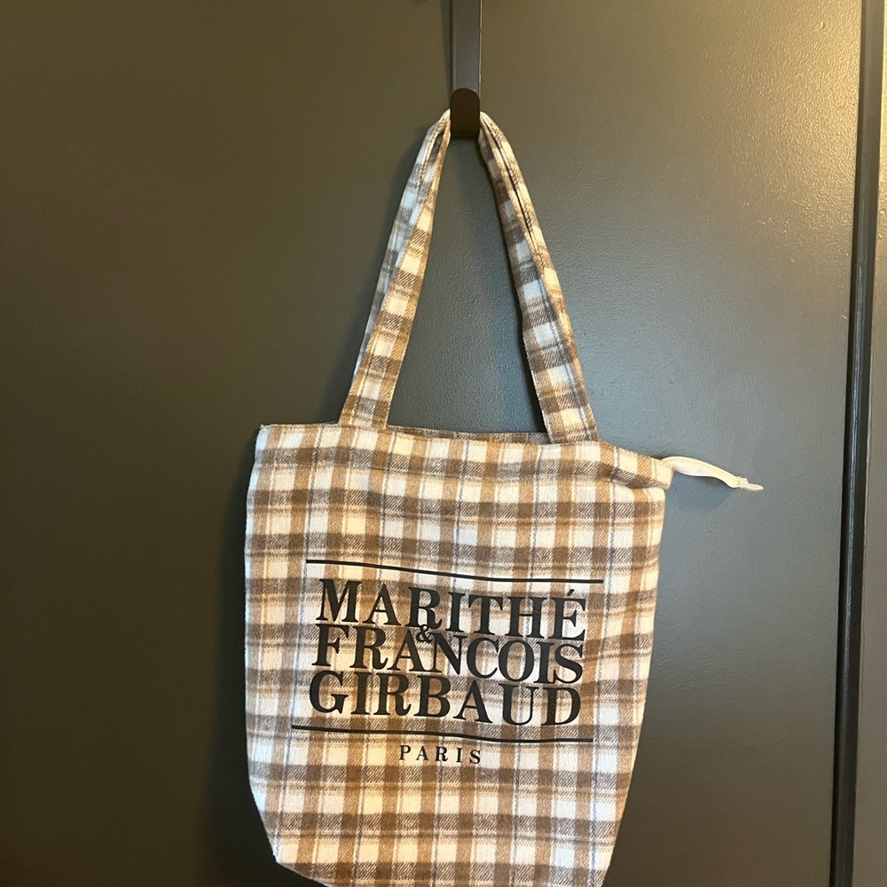 Marithé François Girbaud Brown Plaid Fabric